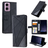 Motorola Moto G24 / G04 Rhombus Phone Wallet with Flip Front Card Slots - Black - Noco