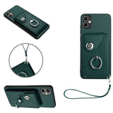 Samsung Galaxy A05 8 Card Rear Wallet Cover with Ring/Stand - Green - Noco