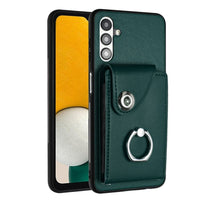 Samsung Galaxy A13 5G / A04S Rear 8 Card Wallet Cover with Ring/Stand - Green Noco