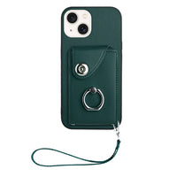 Apple iPhone 15 Plus 8 Card Rear Wallet Cover with Ring/Stand - Green - Cover Noco