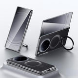 Oppo Find N6 Genuine Leather Shell | SULADA MagSafe Magnetic Holder Protective Cover with Stand - Sulada