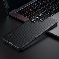 Samsung Galaxy S25 Ultra SULADA Kevlar Series Shockproof Case with Built-in Magnetic Ring - Black - Sulada