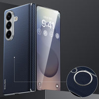 Samsung Galaxy Z Fold 7 SULADA Kevlar Series Shockproof Case with Built-in Magnetic Ring - Blue - Sulada
