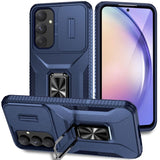 Samsung Galaxy A55 5G Armor Rugged Sliding Camera Cover with Metal Ring/Stand - Blue - Noco