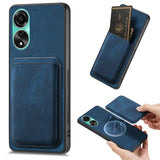 Oppo A78 4G Smooth Leather Magsafe Cover with Removable Card Wallet Blue Noco