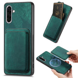 Samsung Galaxy A56 5G Smooth Leather Magsafe Cover with Removable Card Wallet - Green - Noco