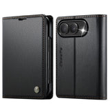 iPhone Duo CaseMe 023 Wallet Flip Cover RFID Protection Card Holder - Black - CaseMe