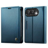 iPhone Duo CaseMe 023 Wallet Flip Cover RFID Protection Card Holder - Blue - CaseMe