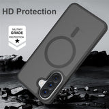 Samsung Galaxy A57 5G Matte Mag Ring Case | Anti-Fingerprint Translucent Black Cover - Noco