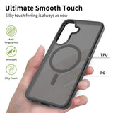 Samsung Galaxy A57 5G Matte Mag Ring Case | Anti-Fingerprint Translucent Black Cover - Noco