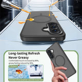 Samsung Galaxy A57 5G Matte Mag Ring Case | Anti-Fingerprint Translucent Black Cover - Noco