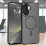 Samsung Galaxy A57 5G Matte Mag Ring Case | Anti-Fingerprint Translucent Black Cover - Noco