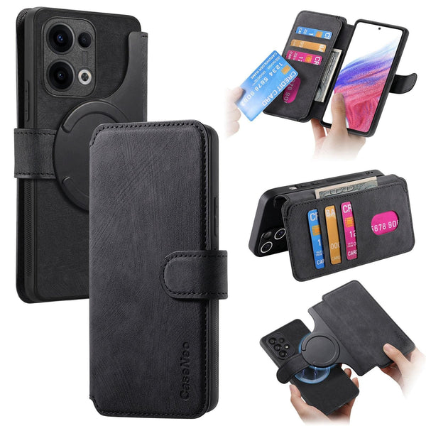 Oppo Reno 13 CaseNeo MW 03 2 in 1 Detachable Flip Cover Wallet Black Noco