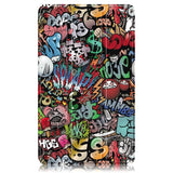 Samsung Galaxy Tab A11 / Tab A9 Acrylic Patterned Tri-Fold Flip Cover and Tablet Stand - Graffiti - Noco