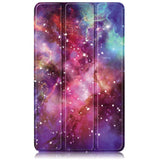 Samsung Galaxy Tab A11 / Tab A9 Acrylic Patterned Tri-Fold Flip Cover and Tablet Stand - Milky Way - Noco