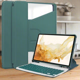 Samsung Galaxy Tab S9 + / S9 FE + / Tab S10 + Rotating Cover with Detachable Bluetooth Keyboard - Green - Noco