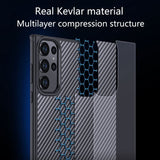 Samsung Galaxy S23 Ultra Kevlar Carbon Maximum Protection Rear Cover - Cover Noco