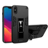 Apple iPhone XS Max Shockproof Rugged Protective Cover with Metal Patch / Fold Out Stand - Black - Noco