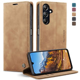 Samsung Galaxy A16 CaseMe 013 Wallet Flip Cover Magnetic Closing Cover Card Slots - Brown - CaseMe