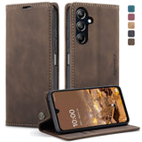 Samsung Galaxy A16 CaseMe 013 Wallet Flip Cover Magnetic Closing Cover Card Slots - Coffee - CaseMe