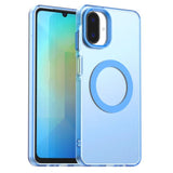 Samsung Galaxy A07 Mag Ring Candy Transparent Case – Magnetic Attachment Compatible - Blue - Noco