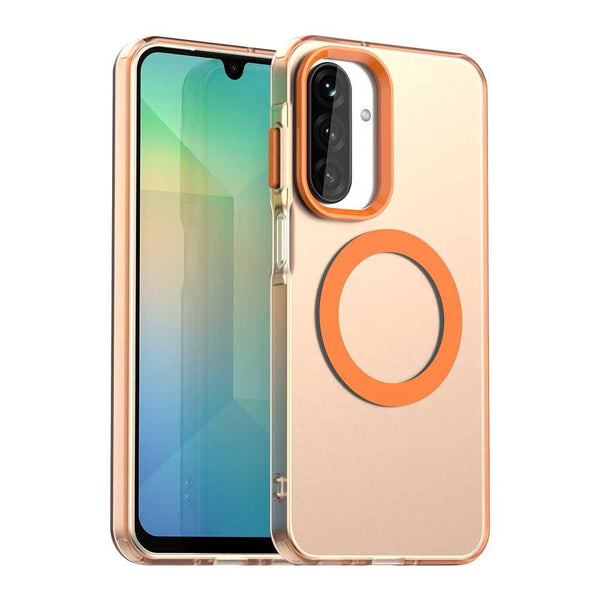 Samsung Galaxy A17 MagSafe Candy Transparent Case – Wireless Charging Compatible - Orange - Noco