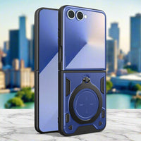 Samsung Galaxy Z Flip 7 Shockproof Rugged Rotating Ring Protective Cover - Blue - Noco