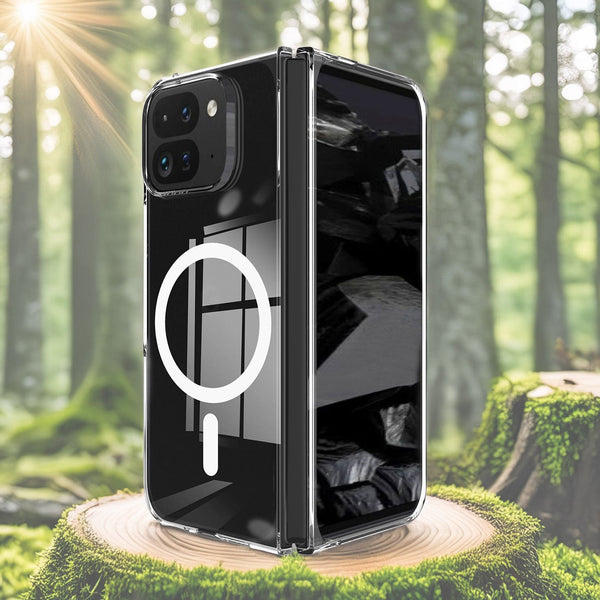 Google Pixel 9 Pro Fold MagSafe Transparent Case – Wireless Charging Compatible - Transparent Smoke - Noco
