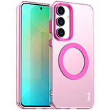 Samsung Galaxy S25 FE IMAK Mag Ring Transparent Case – Magnetic Attachment Compatible - Red - Noco