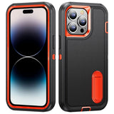 Apple iPhone 14 PRO - Triple Defense Rugged Cover 3 Layer Pop-Out Stand Raised Bezels - Orange - Noco