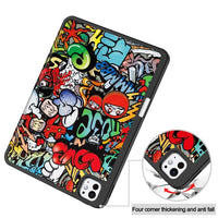 Apple iPad Pro 11 2024 Custer Flip Front Tri-Fold Protective Tablet Cover - Graffiti - Noco