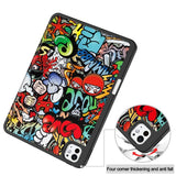 Apple iPad Pro 11 2024 Custer Flip Front Tri-Fold Protective Tablet Cover - Graffiti - Noco