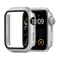 Watch Case Cover with Tempered Glass Screen Protector Fits Apple Watch Series 4 / 5 / 6 / SE 44mm - Silver - watch Noco