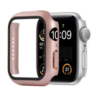 Watch Case Cover with Tempered Glass Screen Protector Fits Apple Watch Series 4 / 5 / 6 / SE 44mm - Pink - watch Noco