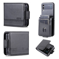 Samsung Galaxy Z Flip 4 AZNS PU Leather Card Wallet - Black - Cover Noco