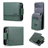 Samsung Galaxy Z Flip 4 AZNS PU Leather Card Wallet - Green - Cover Noco