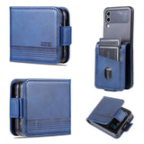 Samsung Galaxy Z Flip 4 AZNS PU Leather Card Wallet - Blue - Cover Noco