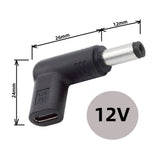 UC-090 90-Degree Angled USB Type-C Female to DC 12V Plug Adapter with PD Emulator Trigger (5.5mm x 2.1mm) - NOCO