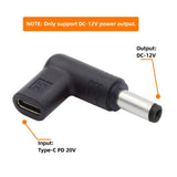 UC-090 90-Degree Angled USB Type-C Female to DC 12V Plug Adapter with PD Emulator Trigger (5.5mm x 2.1mm) - NOCO