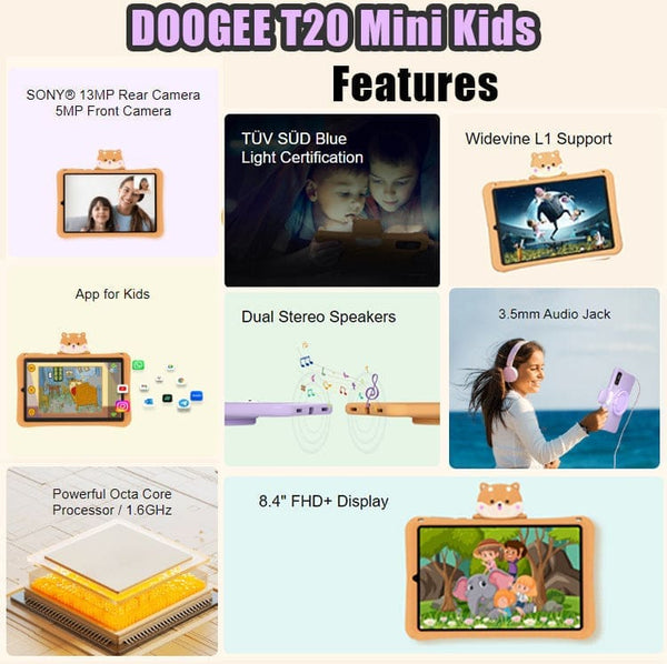 Doogee U10 - Écran 10.1 HD - 4 Go RAM - WiFi 6 - Violet
