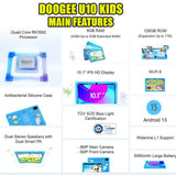 Doogee U10 Kids Tablet Wi-Fi 4GB RAM + 128GB 10.1in HD Screen Kids Mode Protective cover - Doogee