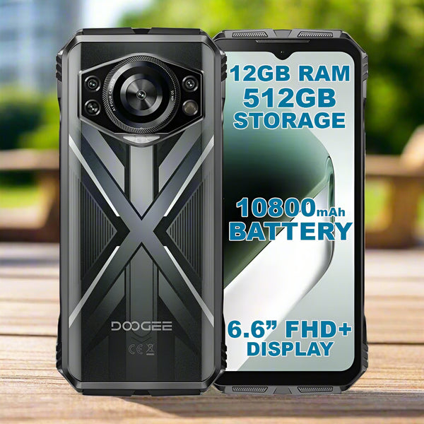 Doogee S Cyber Pro 4G Rugged Phone 10800mAh Battery 12GB + 512GB - Doogee