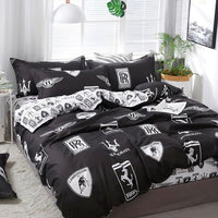 King Size - 4 Piece Duvet Cover Set 2x Pillow Cases Sheet and Duvet Cover - Bedding Noco
