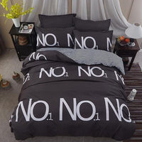 King Size - 4 Piece Duvet Cover Set 2x Pillow Cases Sheet and Duvet Cover - NO1 - Bedding Noco