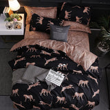 King Size - Luxury Duvet Cover Set 2x Pillow Cases Duvet (220x240cm) - Cheetah - Bedding Noco