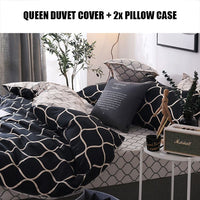 Queen Size - Luxury Duvet Cover Set 2x Pillow Cases Duvet (210x210cm) - Bedding Noco