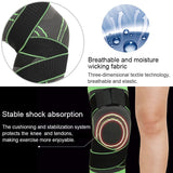 Elastic Nylon Bandage Knee Support Sleeve with Compression Strap - Single - Noco
