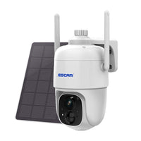 ESCAM G24 WiFi 3MP Solar/Battery Pan/Tilt Outdoor Security Camera 9000mAh Battery - security ESCam