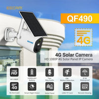 ESCAM QF490 4G 1080p Solar Powered Outdoor Security Camera App Control - ESCam