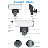 ESCAM QF615 2MP Wi-Fi Floodlight Security Camera IR Nightvision App - security Escam